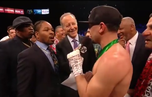 shawn porter interrupts Danny Garcis's post fight interview - Potshot Boxing 